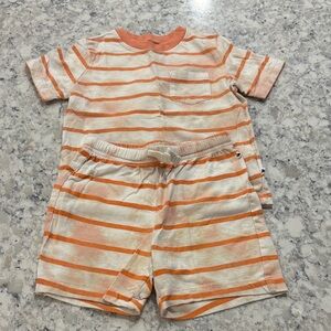 GAP Kids Orange and White Striped Matching Set